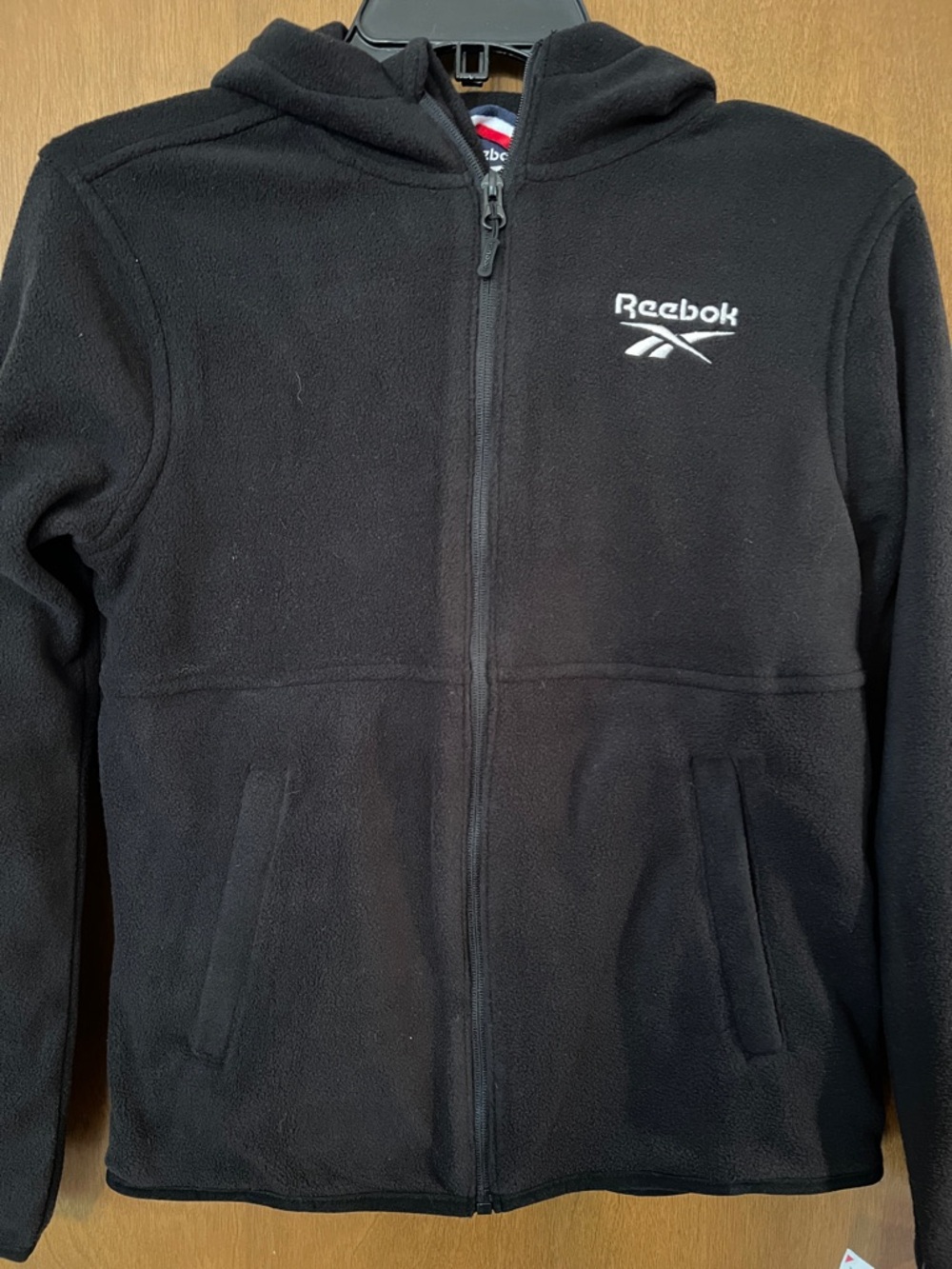 NWT Reebok Black Kids Fleece Full Zip Hoodie Size M (10-12)